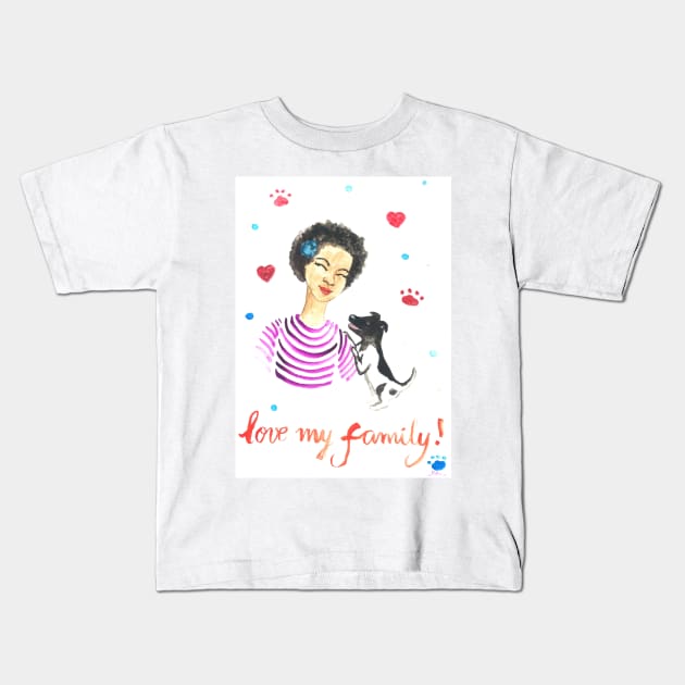 Love my Family Kids T-Shirt by crismotta